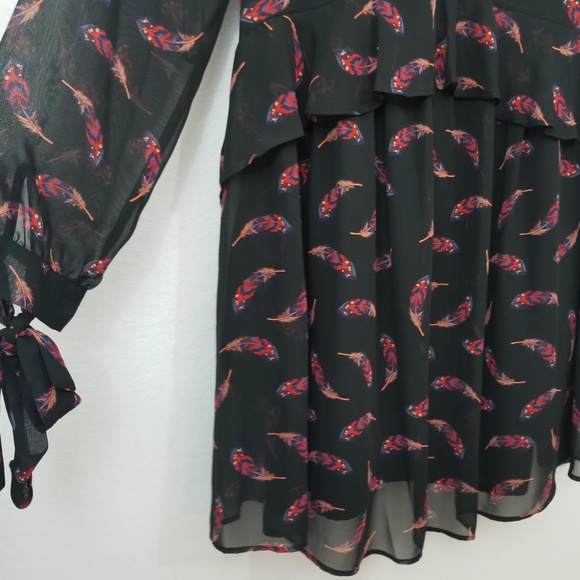 NWT Sam Edelman Feather Ruffle Dress Sz 8 12 - Picture 8 of 8